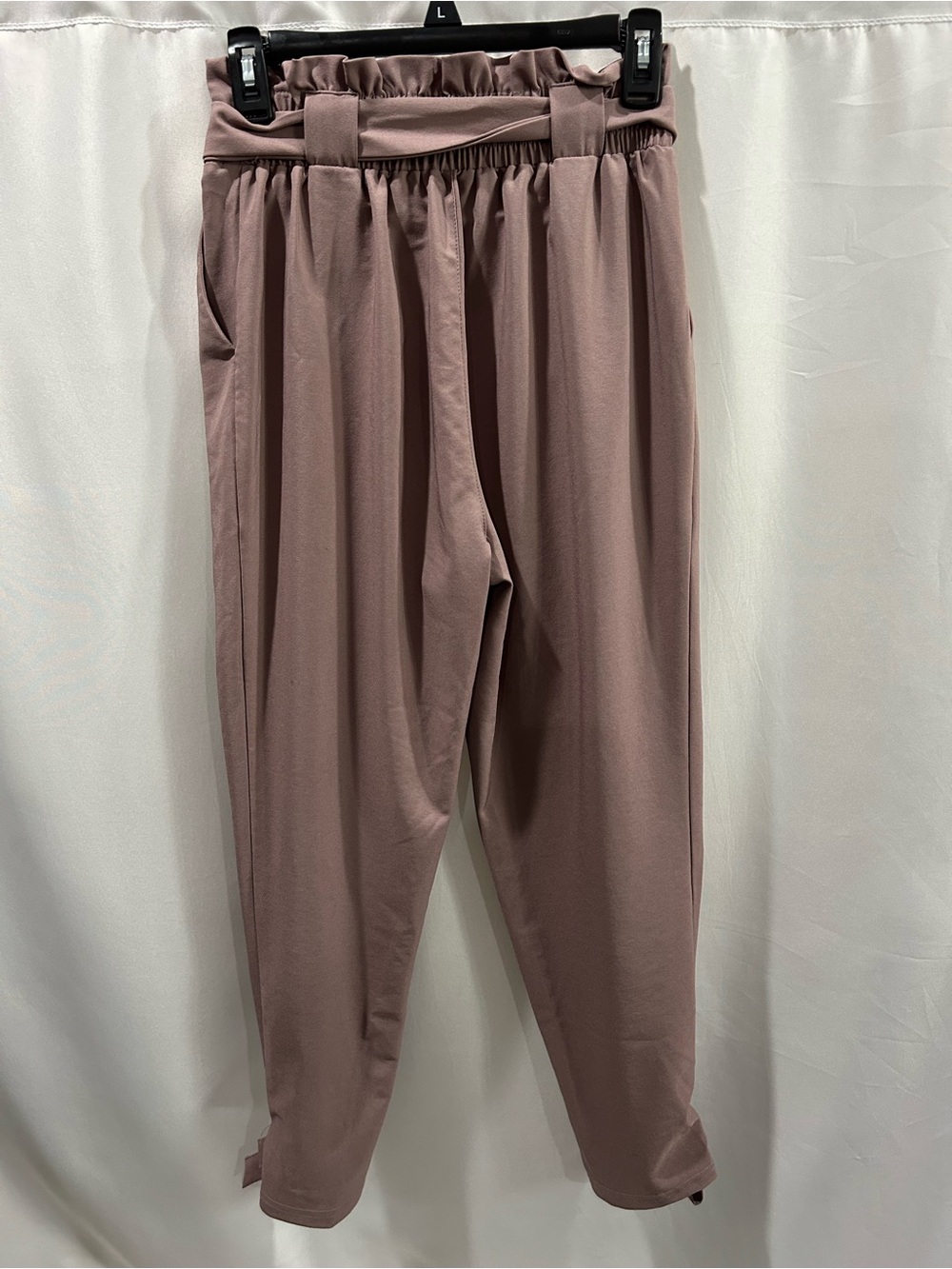 LN Grace Karin Mauve Tie-Waist Paperbag Pencil Pants - Picture 6 of 6